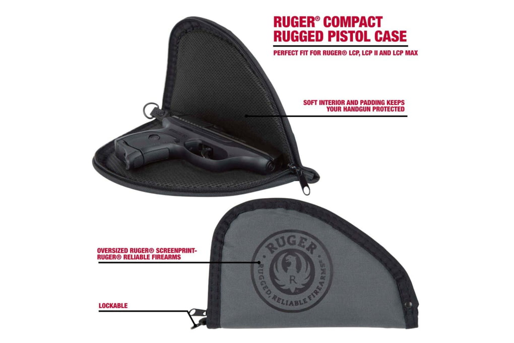 Allen Ruger Compact Polyester Pistol Case w/Lockab-img-3