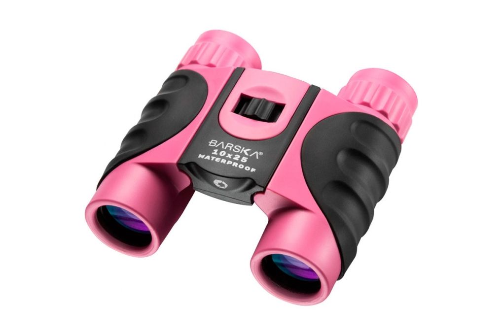 Barska 10x25 Waterproof Roof Prism Binoculars,Pink-img-1