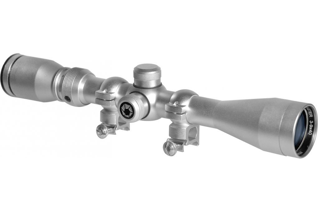 Barska 3-9x40 Huntmaster Rifle Scope, Silver, 30/30 Reticle - AC11204-img-0