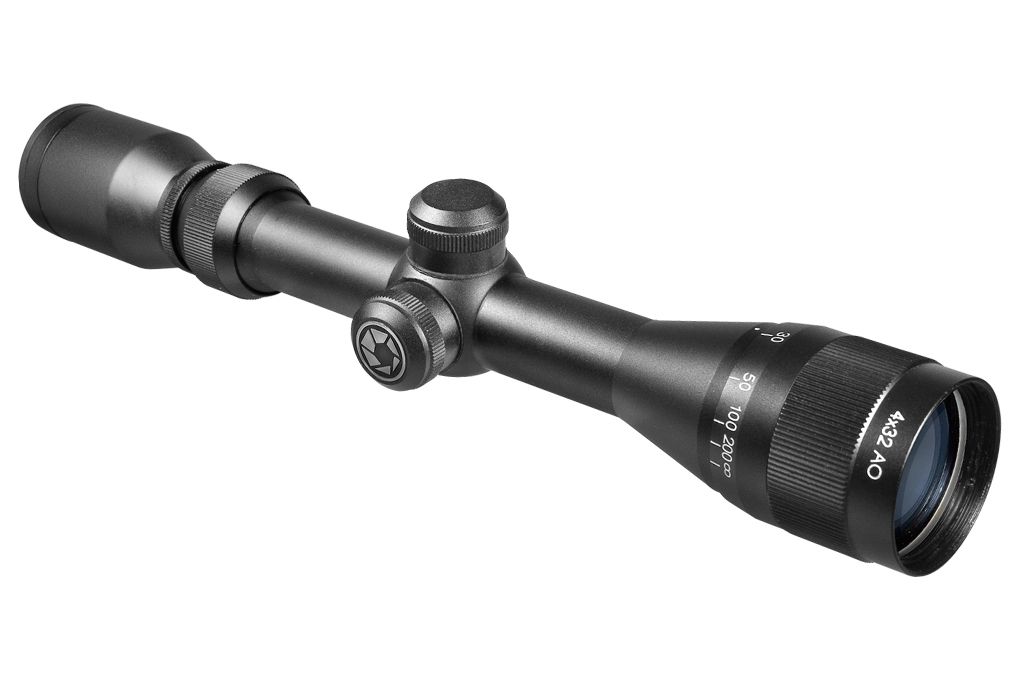 Barska 4x32 Air Gun Rifle Scope w/ Adjustable Objective, Black, Mil-Dot-img-0