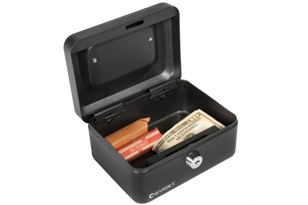 Barska 6in. Cash Box with Key Lock-img-3