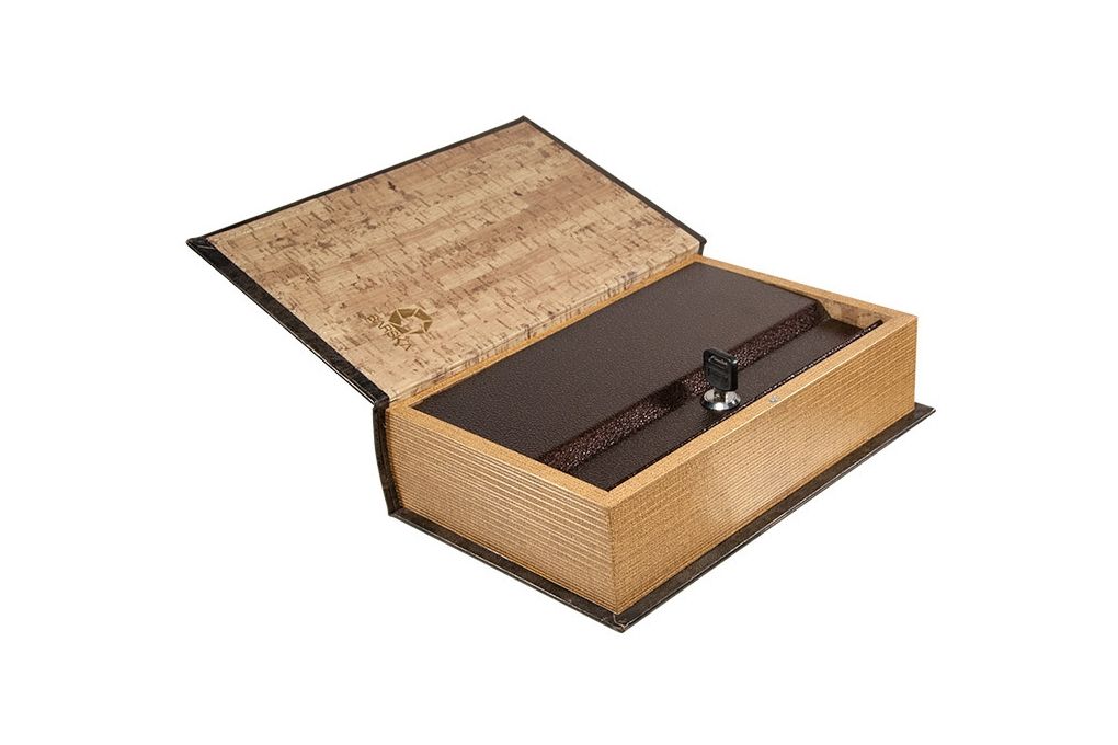 Barska Antique Book Safe with Key Lock, Brown CB11-img-2
