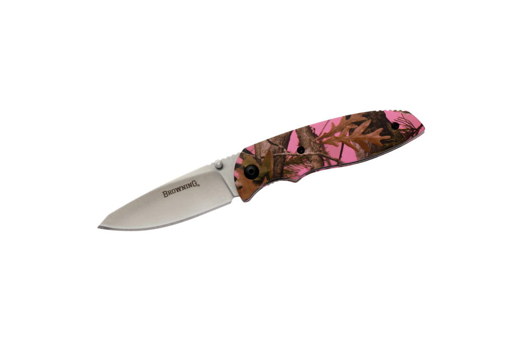 Browning EDC Folder Knife, Pink Camo, 3220250-img-0