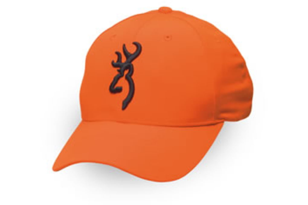 Browning Safety Cap with 3-D Buckmark, Blaze, Adul-img-0