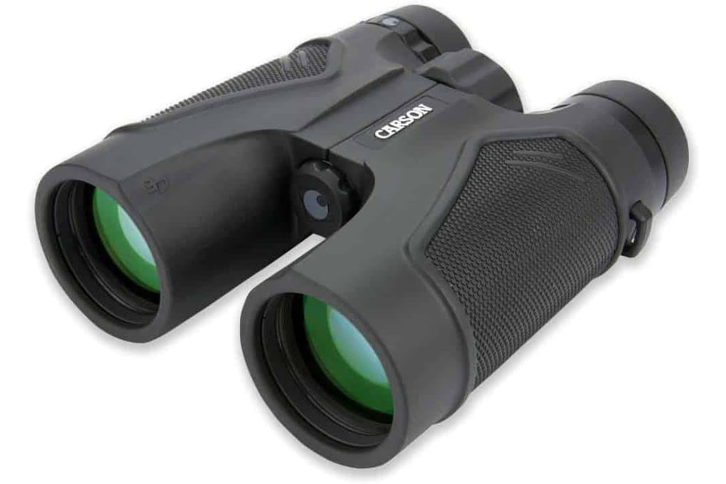 Carson 3D 8x42mm Roof Prism Binoculars, Matte, Bla-img-0