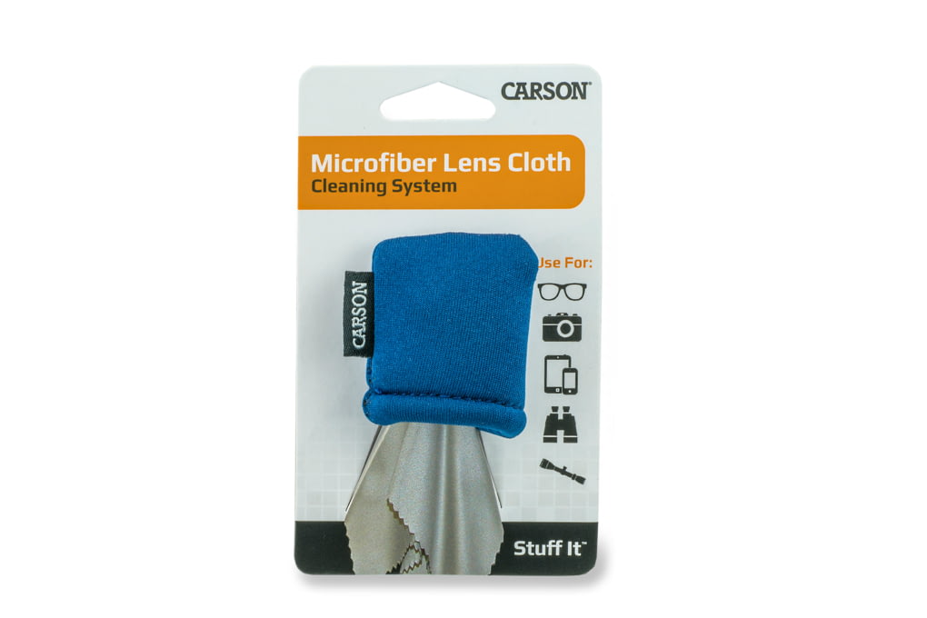 Carson Stuff-It Lens Cleaner, Cloth & Pouch, Blue,-img-2