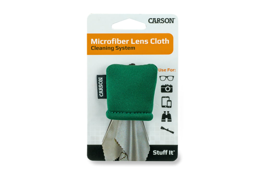 Carson Stuff-It Lens Cleaner, Cloth & Pouch, Green-img-2