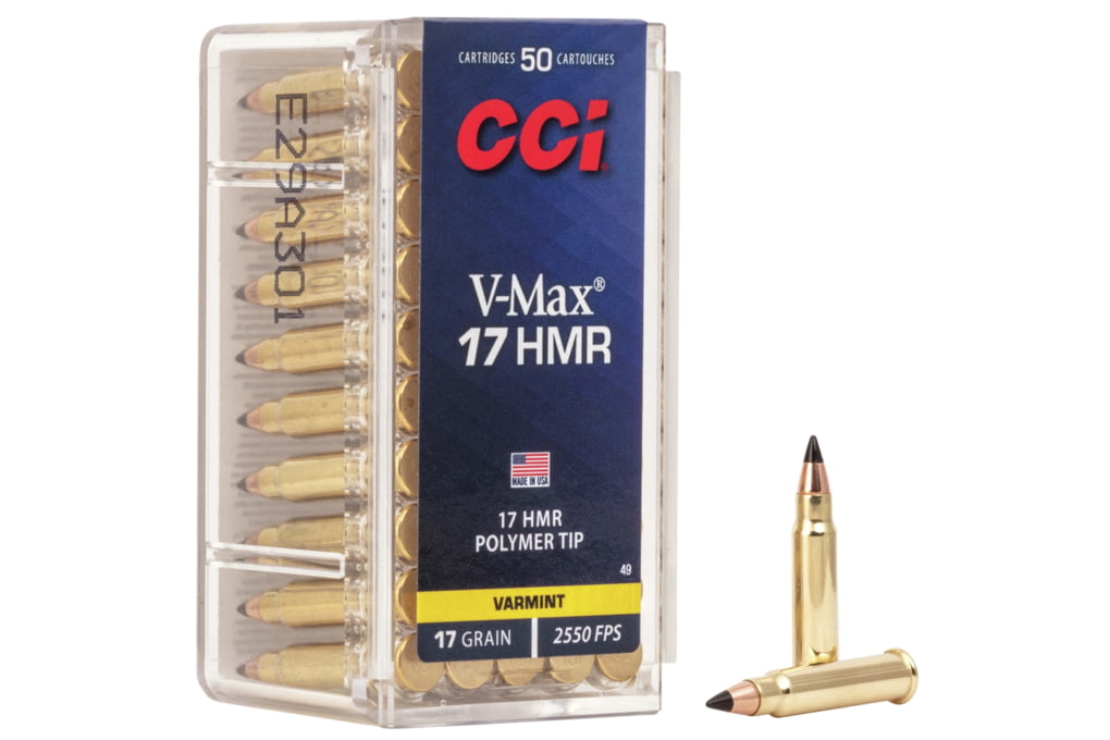 CCI Ammunition V-Max .17 HMR 17 Grain Polymer Tip -img-0
