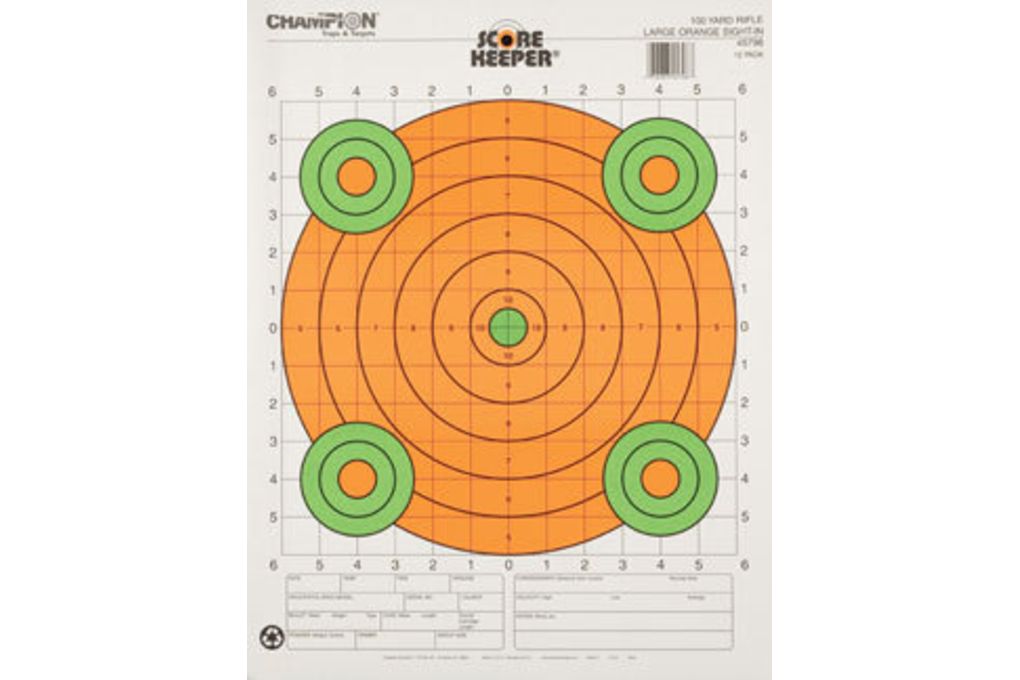 Champion Fluorescent Orange & Green Bullseye Targe-img-1