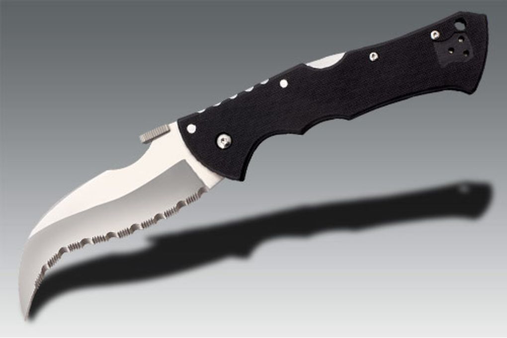 Cold Steel Black Talon II Knife, 4in Serrated Blad-img-1