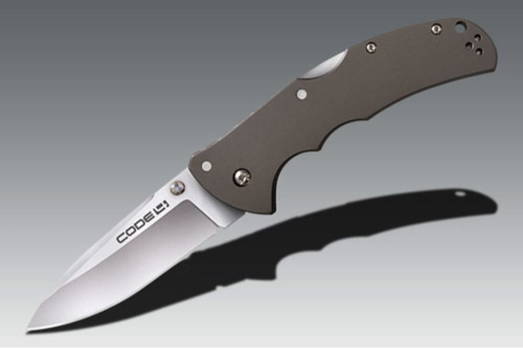 Cold Steel Code 4 Knife, 3.5in Spear Point Smooth -img-0