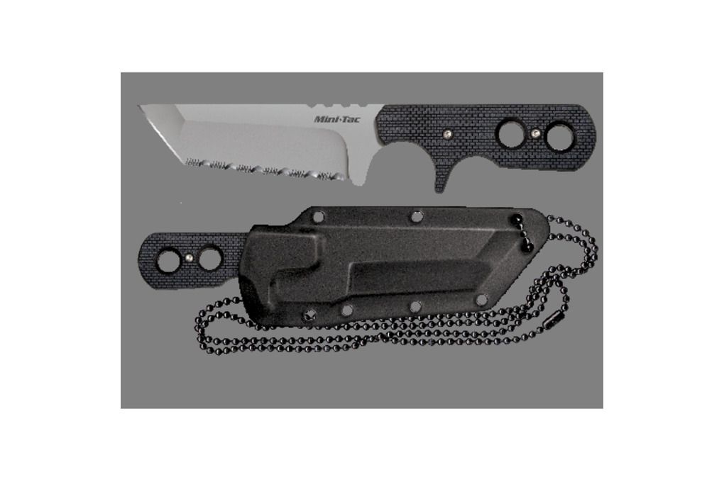 Cold Steel Mini Tac 6.5in Tanto Fixed Blade Neck K-img-2