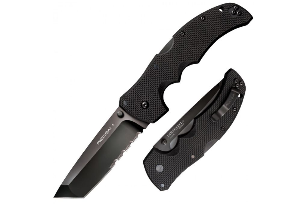 Cold Steel Recon 1 Tanto Point 50/50, 4in Blade Le-img-0