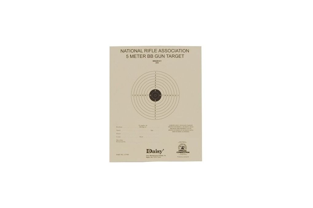 Daisy Official NRA 5 Meter BB Paper Targets, 50 Pa-img-1