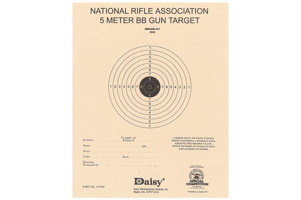 Daisy Official NRA 5 Meter BB Paper Targets, 50 Pa-img-0