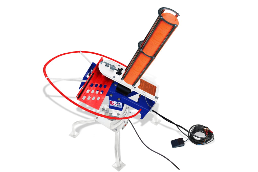 Do All Outdoors USA Clay Launcher, Red White Blue,-img-0