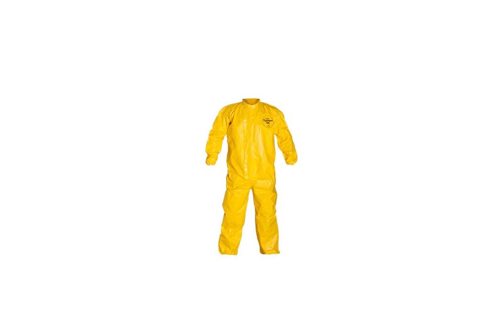 DuPont Tychem QC Yellow LG Coveralls with Laydown -img-0