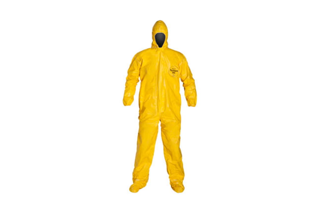 DuPont Tychem QC Yellow 2XL Coveralls with Standar-img-0