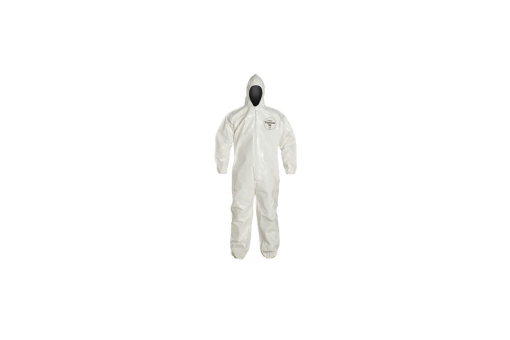 DuPont Tychem SL White 3XL Coveralls with Standard-img-0