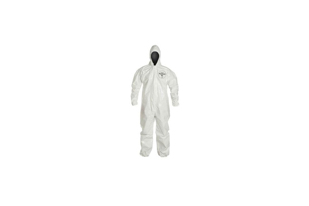 DuPont Tychem SL White 4XL Coveralls with Standard-img-0