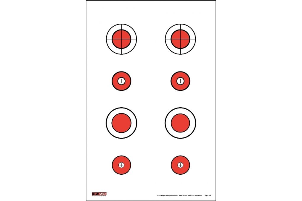 EZ2C Targets Style 19 Targets,11x17in,Red and Blac-img-0