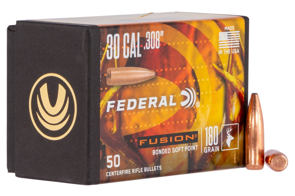 Federal Fusion Component Bullet .308 Rifle Bullet, 180 Grain, Soft Point-img-0