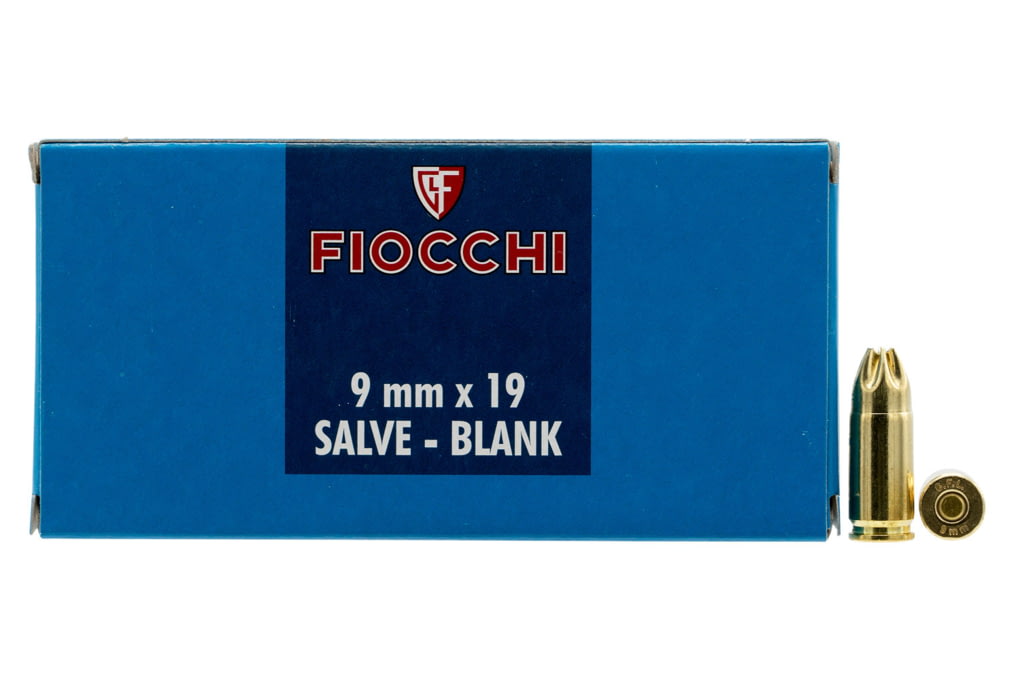 Fiocchi 9mm Luger 0 Grain Brass Blank Ammo, 50 Rou-img-0