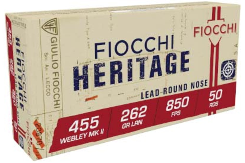 Fiocchi Heritage .455 Webley 262 Grain LRN Brass P-img-0