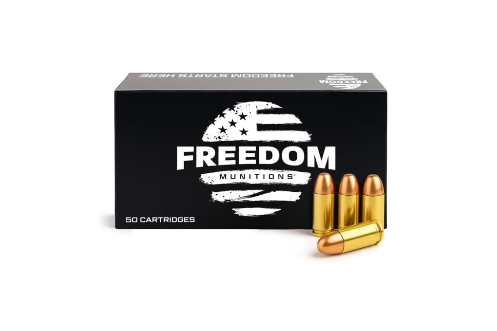 Freedom Munitions 124 Grain 9mm Round Nose Ammo, 50 Rounds, FM9R124N50-img-0