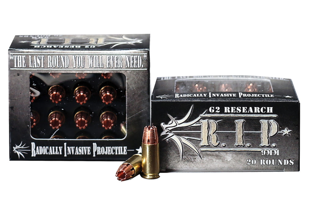 G2 Research Ammunitions R.I.P. 9mm Luger 92 Grain Hollow Point Brass Cased-img-0