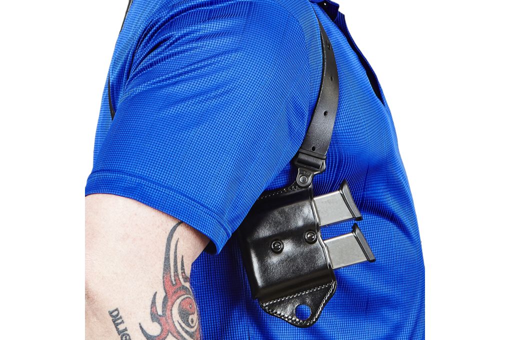 Galco Horizontal Mag Carrier For Shoulder System - Ambidextrous - Black-img-1