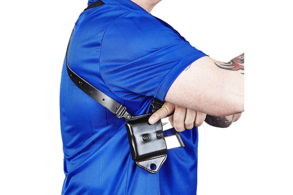 Galco Horizontal Mag Carrier For Shoulder System - Ambidextrous - Black-img-2