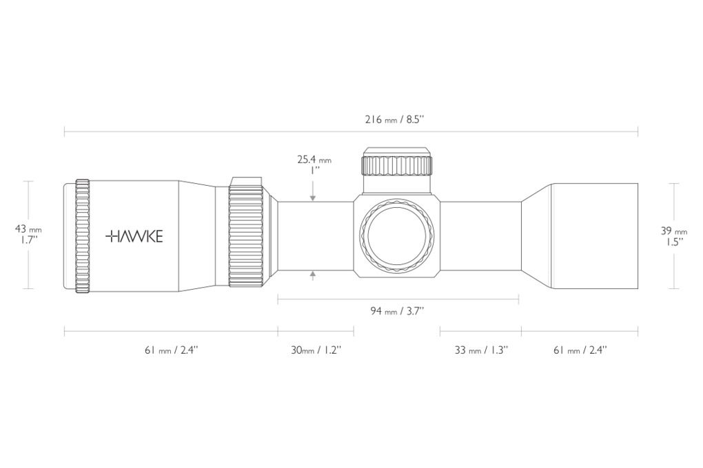 Hawke Sport Optics XB1 Crossbow Scope, 1.5-5x32mm,-img-3
