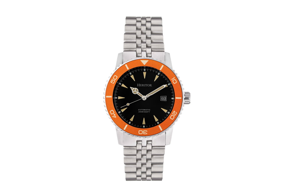 Heritor Automatic Bracelet Watch, Orange, One Size-img-0