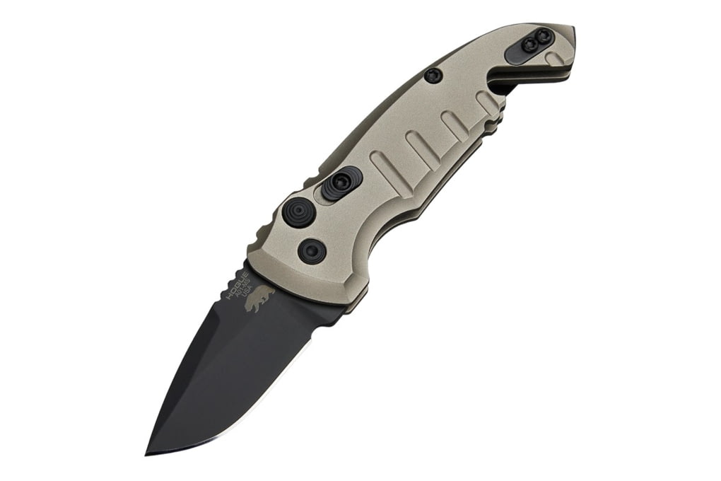Hogue A01-Microswitch 1.95in Drop Point Blade, Bla-img-0