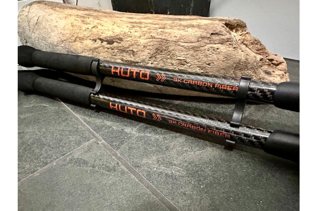 Huto Lifestyle Grinder Backcountry 3K Carbon Fiber Trekking Pole, Black-img-1