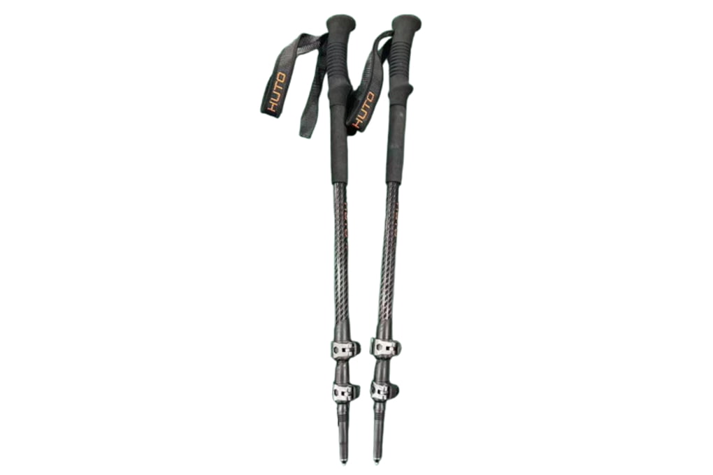 Huto Lifestyle Grinder Backcountry 3K Carbon Fiber Trekking Pole, Black-img-0