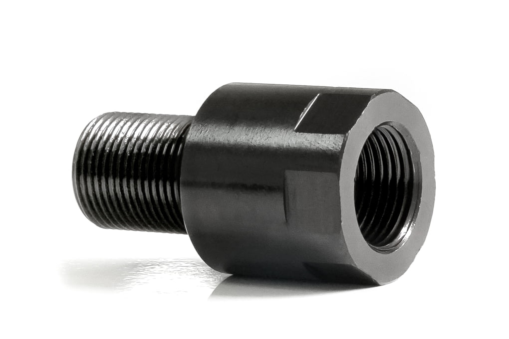 Infinite Product Solutions M13 x 1 LH - 1/2-28 Thread Adapter, Black Oxide-img-0