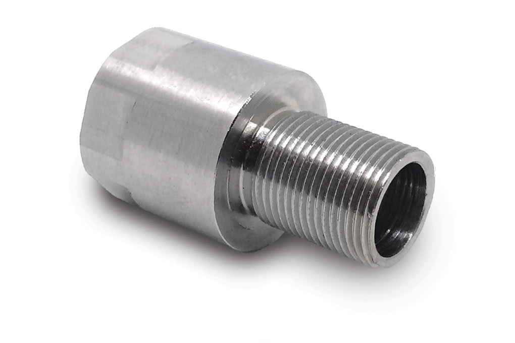 Infinite Product Solutions M13 x 1 LH - 1/2-28 Thread Adapter, Polished-img-1