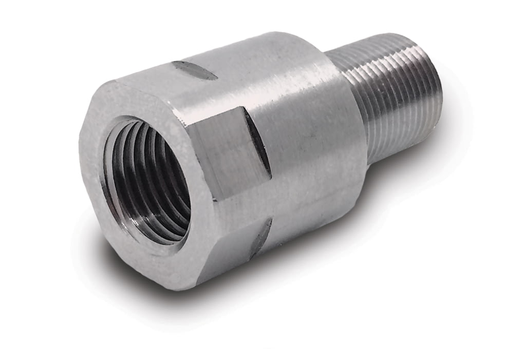 Infinite Product Solutions M13 x 1 LH - 1/2-28 Thread Adapter, Polished-img-0