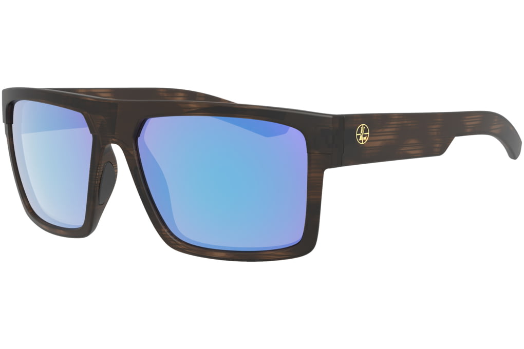 Leupold Becnara Sunglasses, Matte Tortoise Frame, Square Blue Mirror Lens-img-0