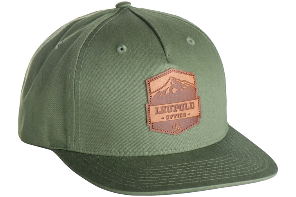 Leupold Mountain Leather Patch Hat, Army Olive, On-img-0