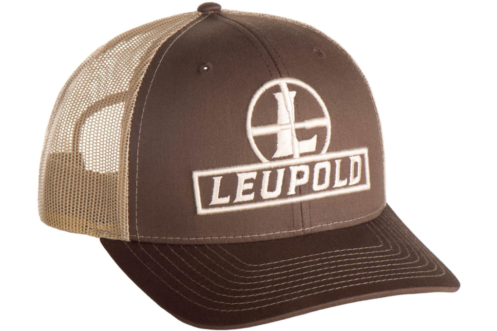 Leupold Reticle Trucker Cap, Brown/Khaki, One Size-img-0