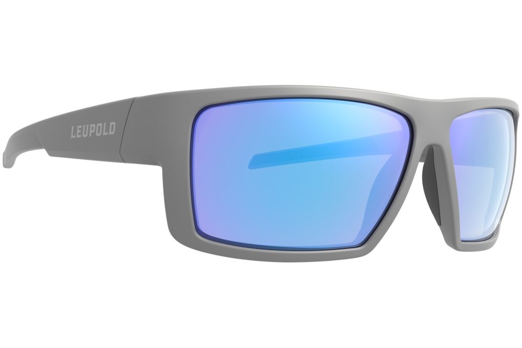 Leupold Switchback Sunglasses, Matte Grey Frame, Square Blue Mirror Lens-img-1
