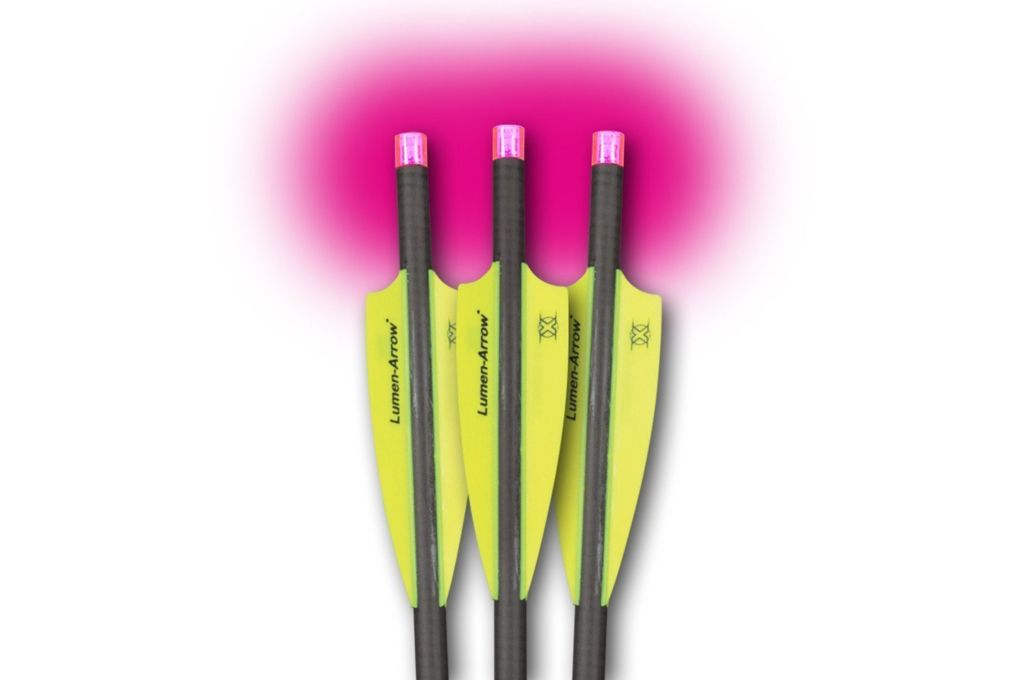 Lumenok 22in Carbon Bolt w/Flat Ends, 3-Pack, Pink-img-0