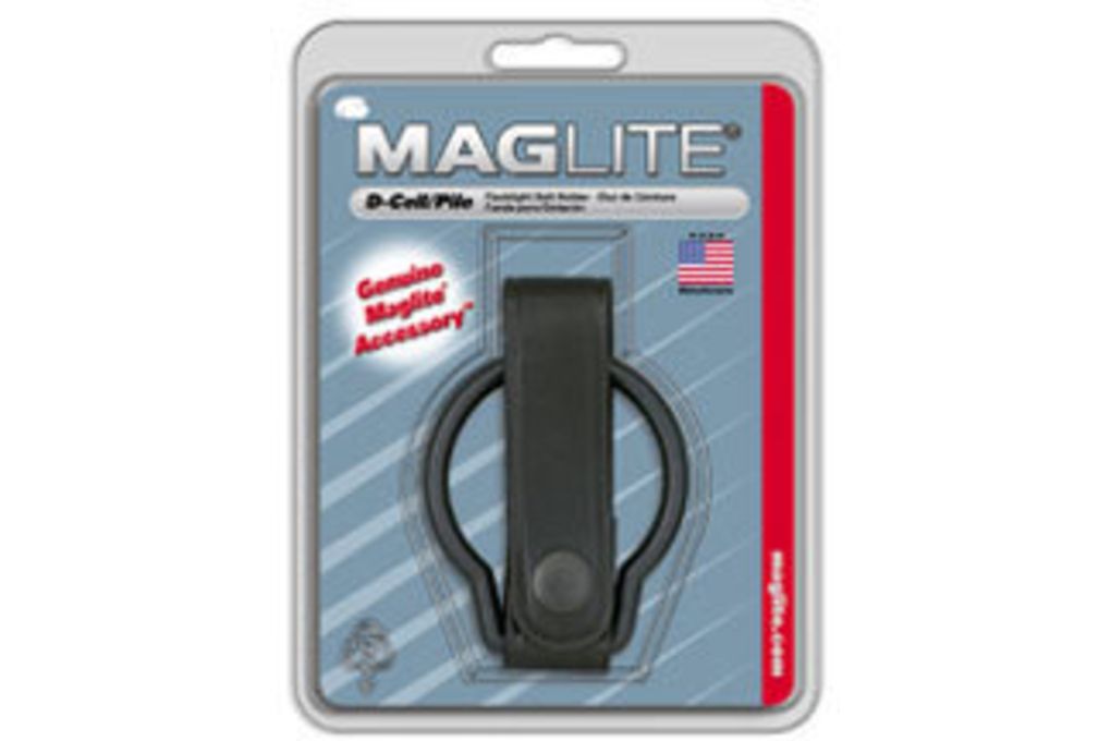 Maglite D-Cell Flashlight Black Plain Leather Belt-img-0