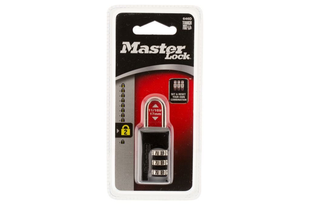 Master Lock 646D Wide Set Combination Lock Black-img-0