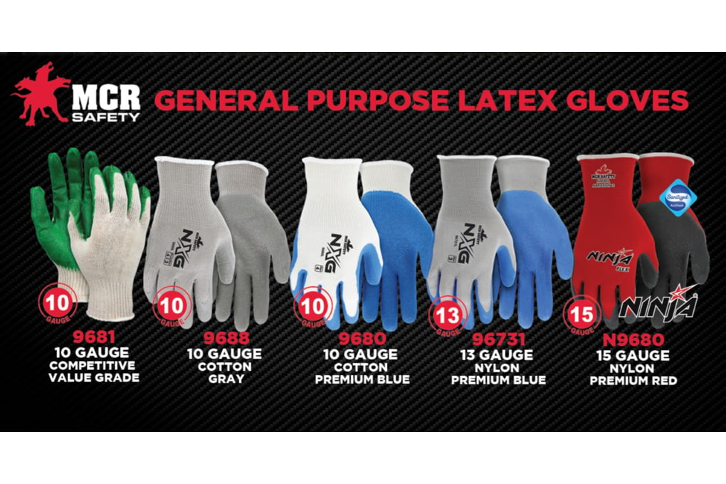 MCR Safety NXG Work Gloves, 10 Gauge Cotton Polyes - Gloves at ...