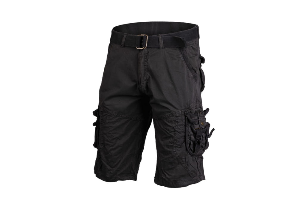 MIL-TEC Pre-Washed Survival Shorts - Men's, Black,-img-0
