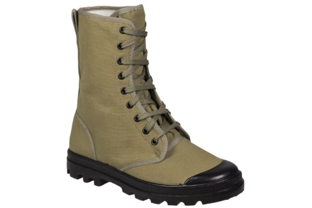 MIL-TEC French Style 9-Hole Canvas Combat Boots - -img-0